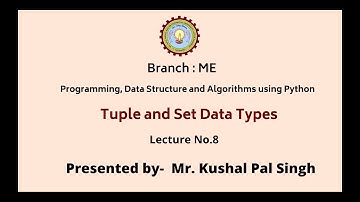 Programming Data Structure and Algorithms Using Python | Set Data Types | AKTU Digital Education