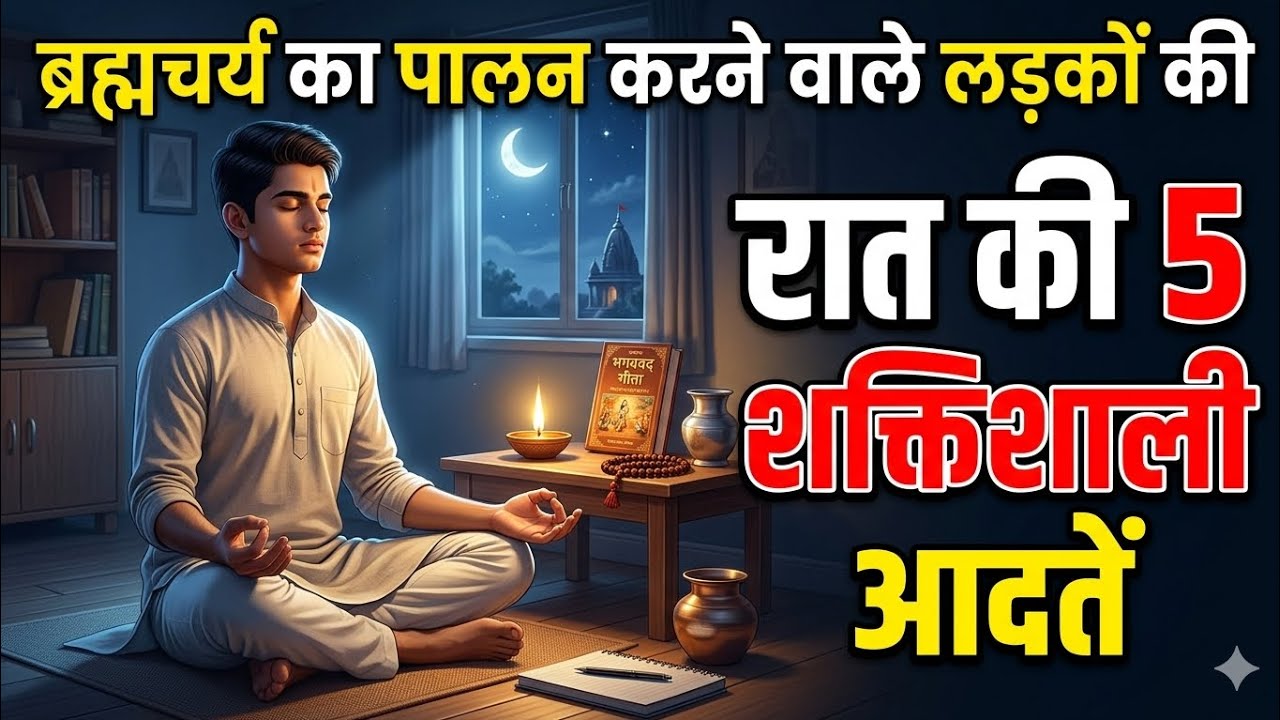 5 Powerful Night Habits of Brahmachari Boys | Night Routine for Self-Control & Energy