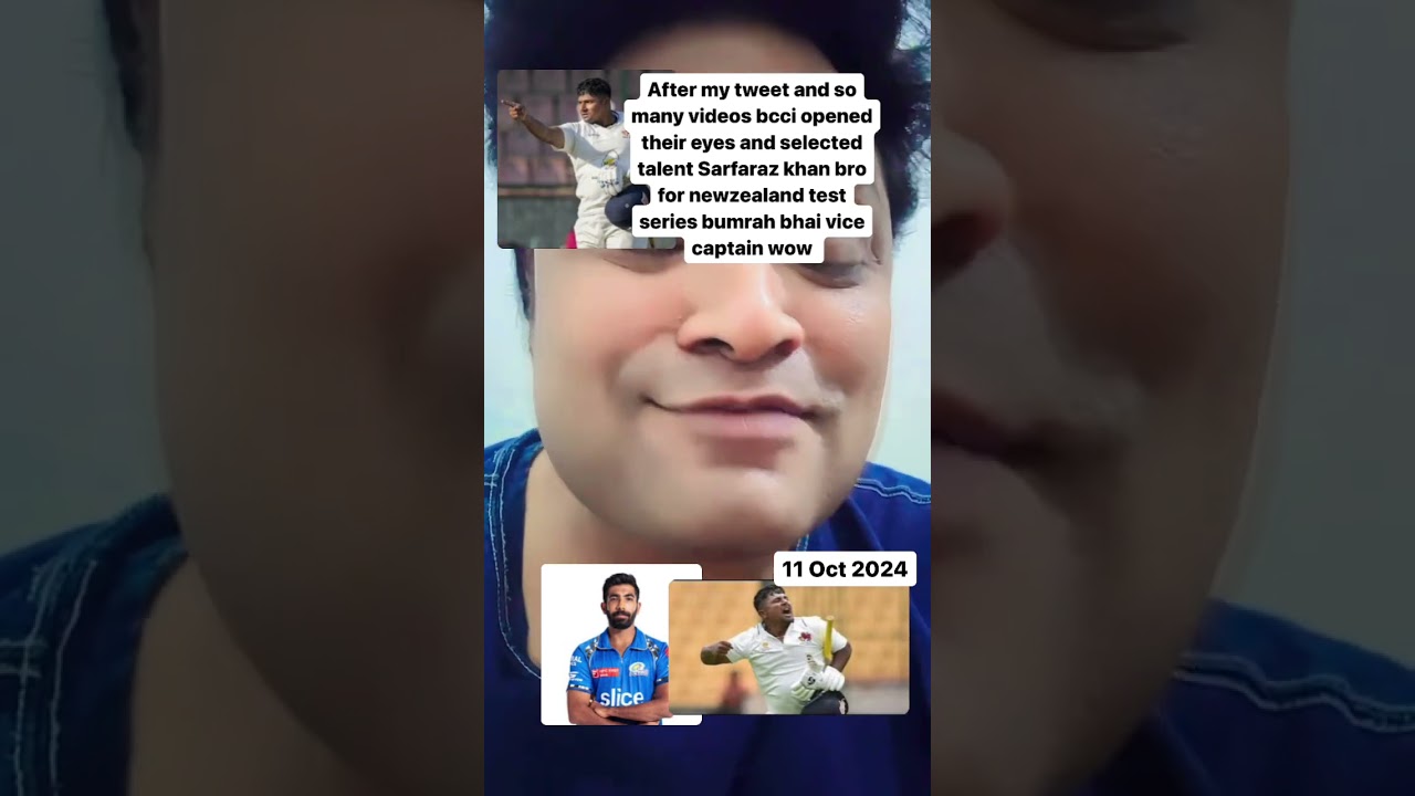 After my tweet and so many videos bcci opened their eyes and selected talent Sarfaraz khan bro