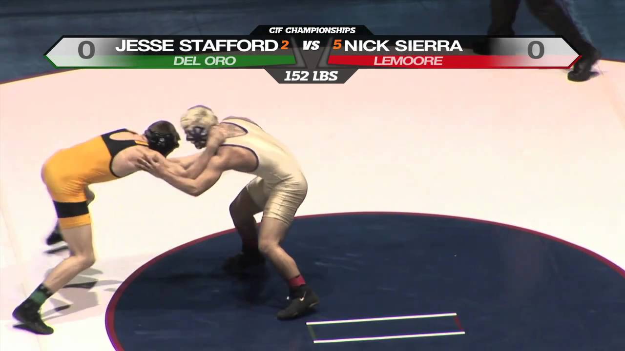 CIF Wrestling Sierra vs Stafford 152 lbs. YouTube