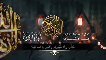 آيات بينات من سورة ال عمران بصوت القارئ طه الاغبري