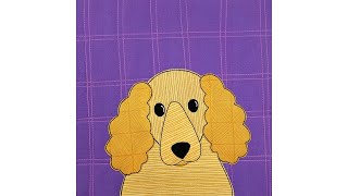 How to assemble the English Cocker Spaniel block from the More Playful Puppies applique pattern