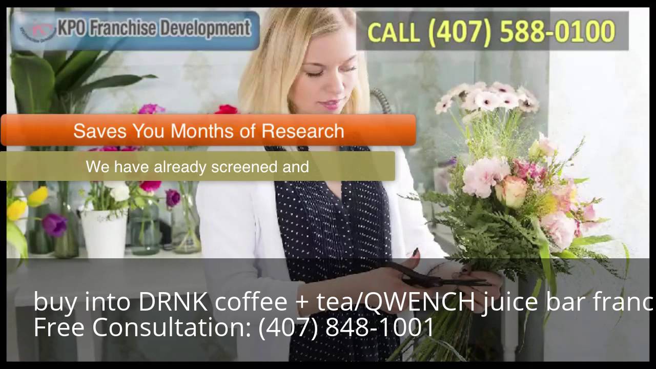buy into DRNK coffee + tea/QWENCH juice bar franchise