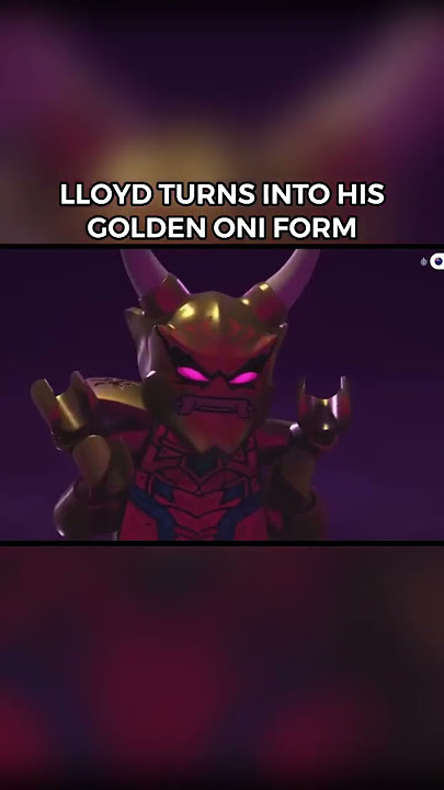 Lloyd Turning Into His Golden Oni Form 👑 #ninjago #lego #legoninjago #shorts