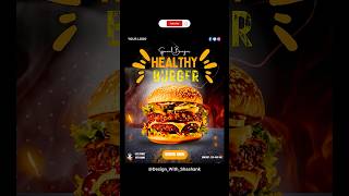 🍔  burger poster #shorts #canva #tutorial #ytshorts #design