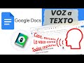 Dictado de voz a texto en Documentos de Google