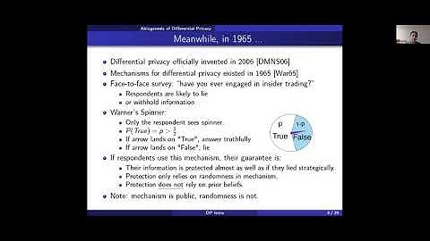 2020 Methods Lecture,  Daniel Kife, "Introduction to Differential Privacy"