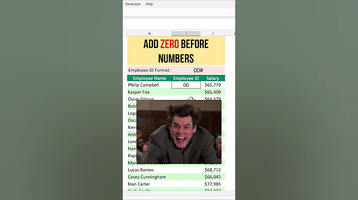 Add leading Zero in Excel | Excel Tips and tricks | #shorts