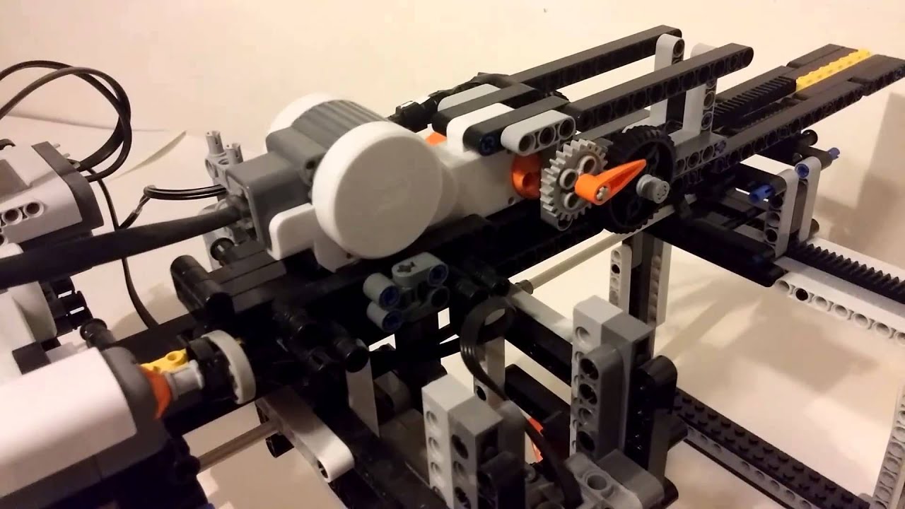 lego nxt cnc machine, pen printer with android app - YouTube