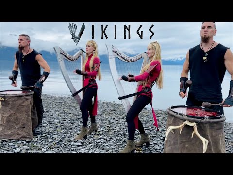 VIKINGS - If I Had A Heart (Fever Ray) Harp Twins + @VolfgangTwins