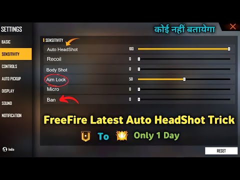 FreeFire Auto HeadShot Trick 2022 Mobile Sensitivity Saneer Gaming | Garena FreeFire | @Rai Star
