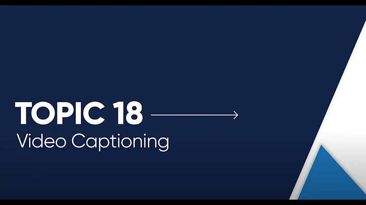 Topic 18 / Video Captioning [Open Captioned Video] [5:11 min]