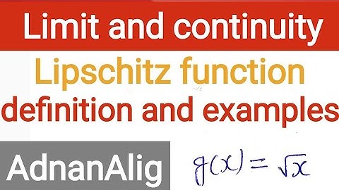 11. Lipschitz function implies uniformly continuous but not converse hold | Real Analysis