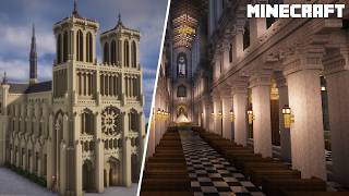 Minecraft: How to decorate Notre Dame Cathedral | Interior Tutorial