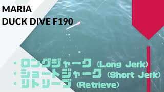 MARIA(マリア) DUCKDIVE(ダックダイブ) F190 評価、泳ぎ方、アクション等！