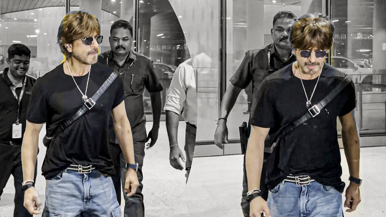 Shah Rukh Khan The Pathaan Star Snapped With Tight Security At The Mumbai Airport | Eid Greetings