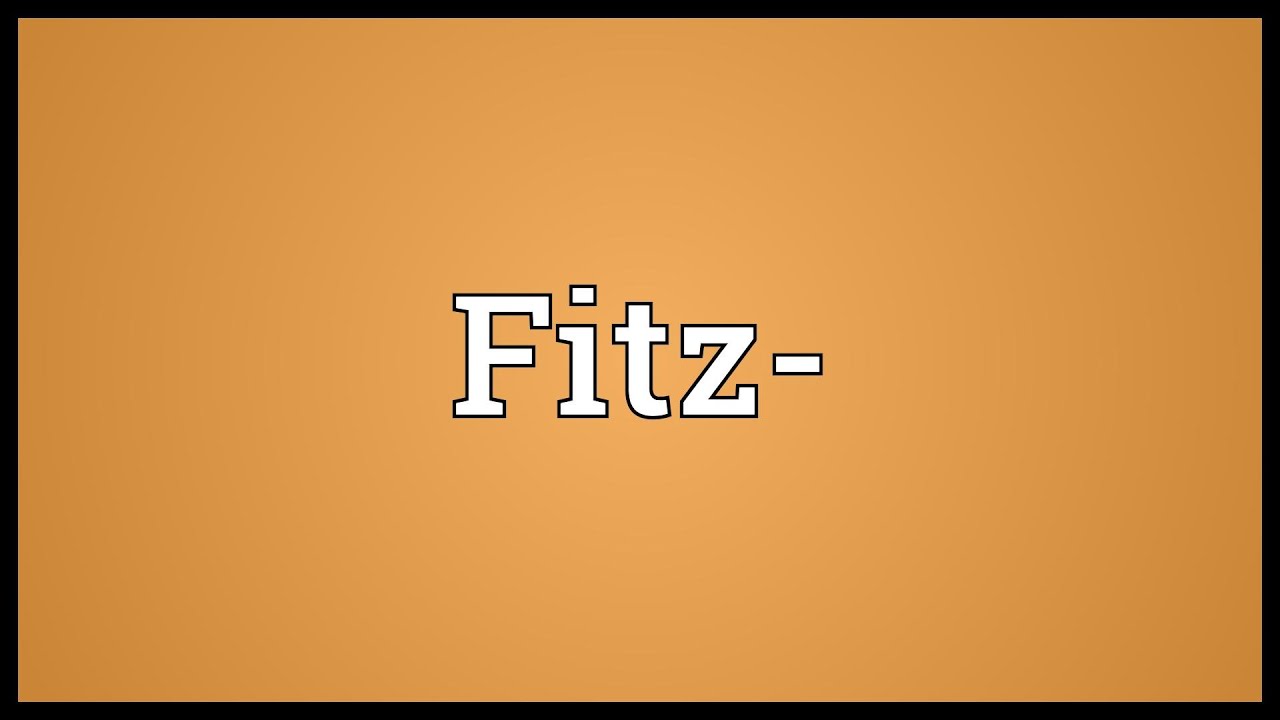 Fitz Meaning YouTube