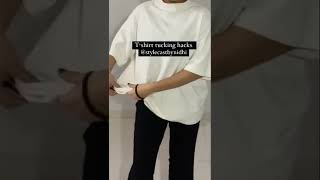 Fashion hack - how to tuck an oversized T-shirt#fashionhacks#styling#minimalstyle#shorts#easyway