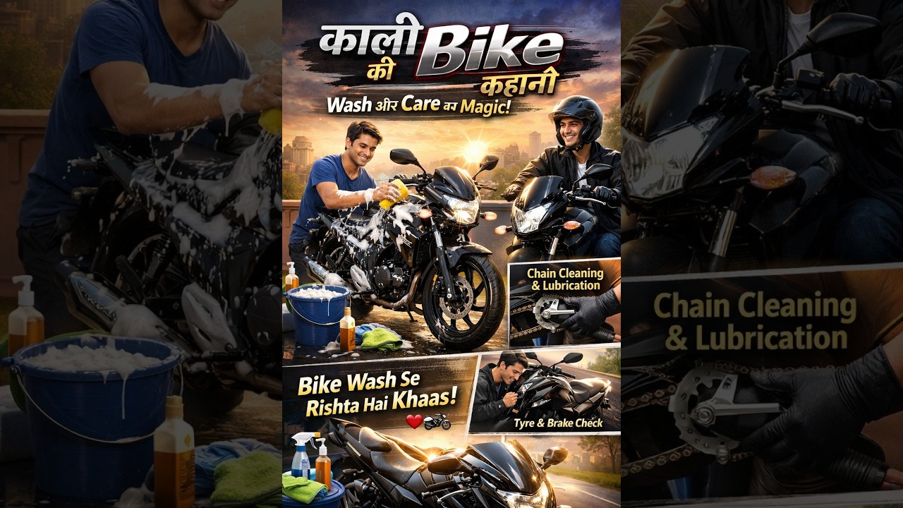 Black Bike wash | Bajaj Avenger | Shining Bike video | daily vlog
