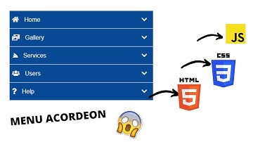 Menu Acordeon Con Html, Css & JavaScript!