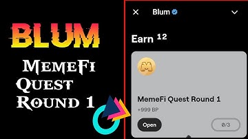 Blum MemeFi Quest Round 1 | blum new task verify code | MemeFi Quest Round 1 Blum new Task