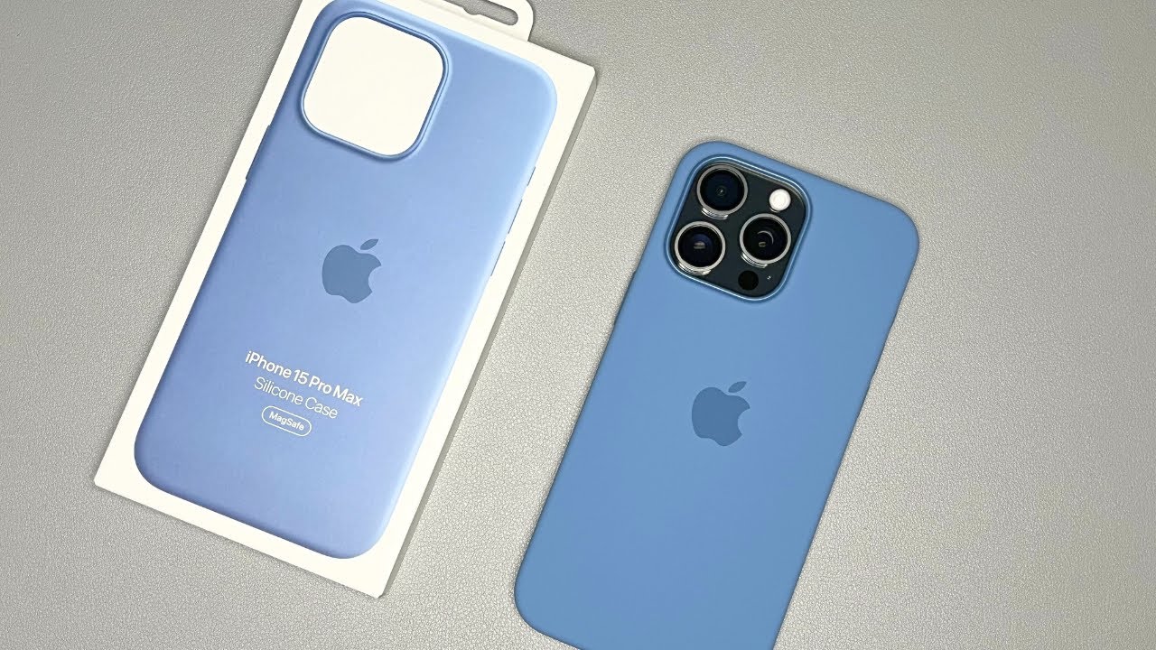 Apple Silicone Case - iPhone 15 Pro Max - Winter Blue 