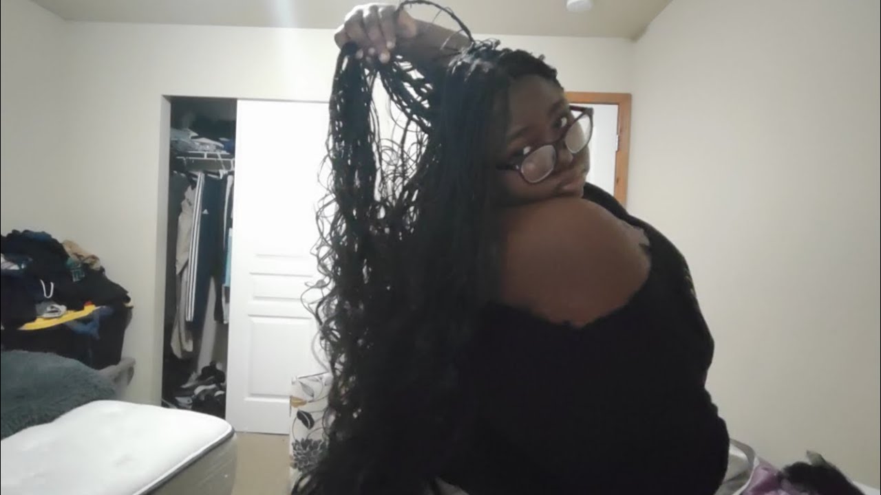 Braiding my hair (it took three days) 