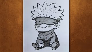 How to draw Gojo Satoru Chibi | Jujutsu Kaisen | Step by step