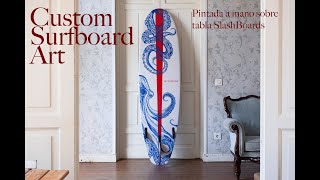Custom Surfboard Art Pintura A Mano Sobre Tabla Slashboards