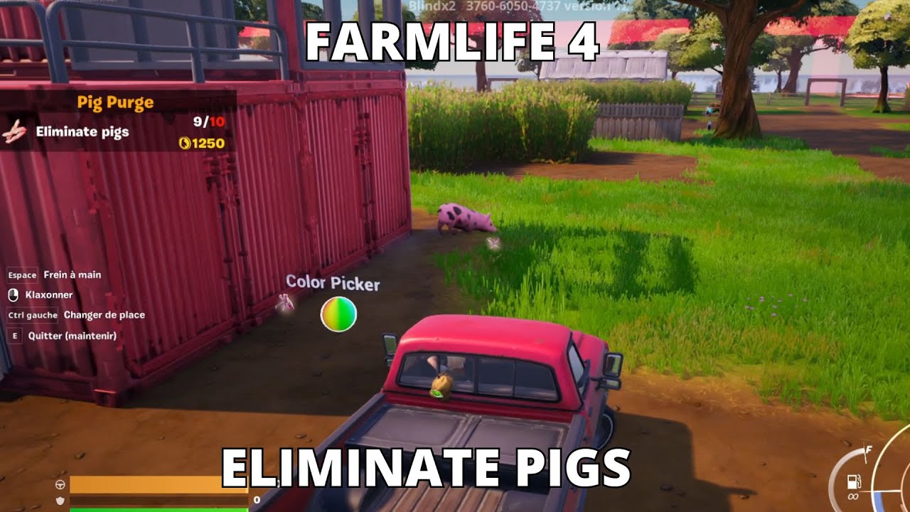 How to complete eliminate pigs on farmlife4 / eliminate pigs FORTNITE