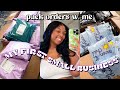 Small business vlog packing orders for my first clothing brand launch 40 orders 