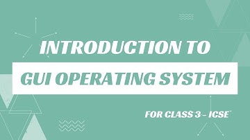 Introduction to GUI Operating System | Class 3 Computers | ICSE | MCQs with Answers