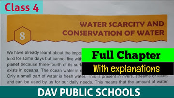 class 4 science chapter 8 water scarcity and conservation of water