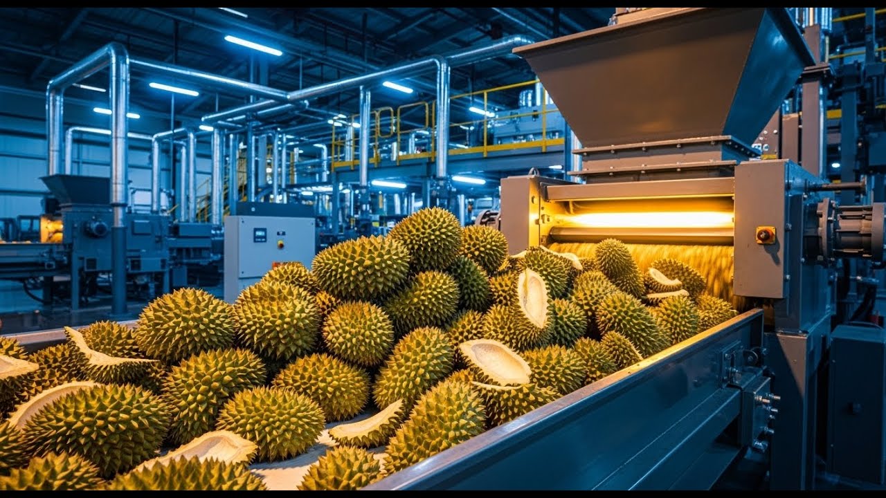 inside a modern durian shell recycling factory full process