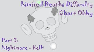 Roblox [49] - Limited Deaths Obby (Part 3): Nightmare - Hell+ (Stages 131-170)