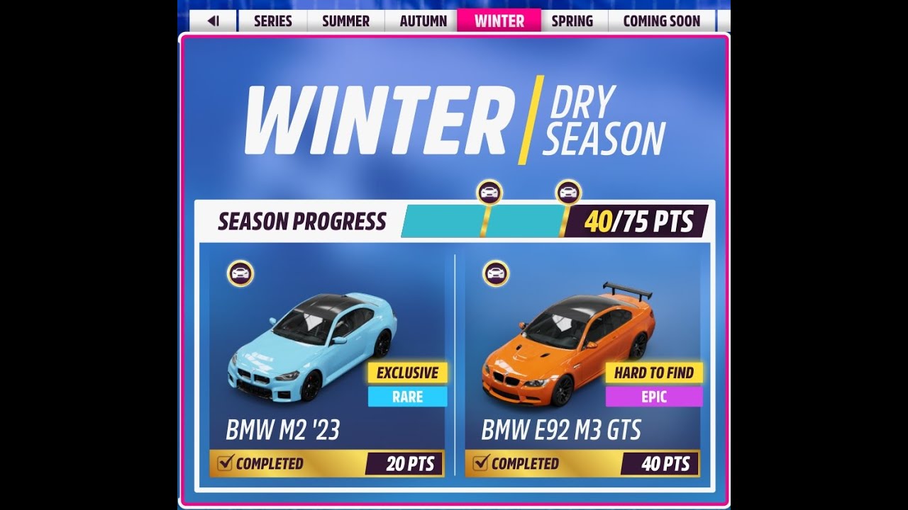 Forza Horizon 5 How to Complete Festival Playlist Winter Season Series 25