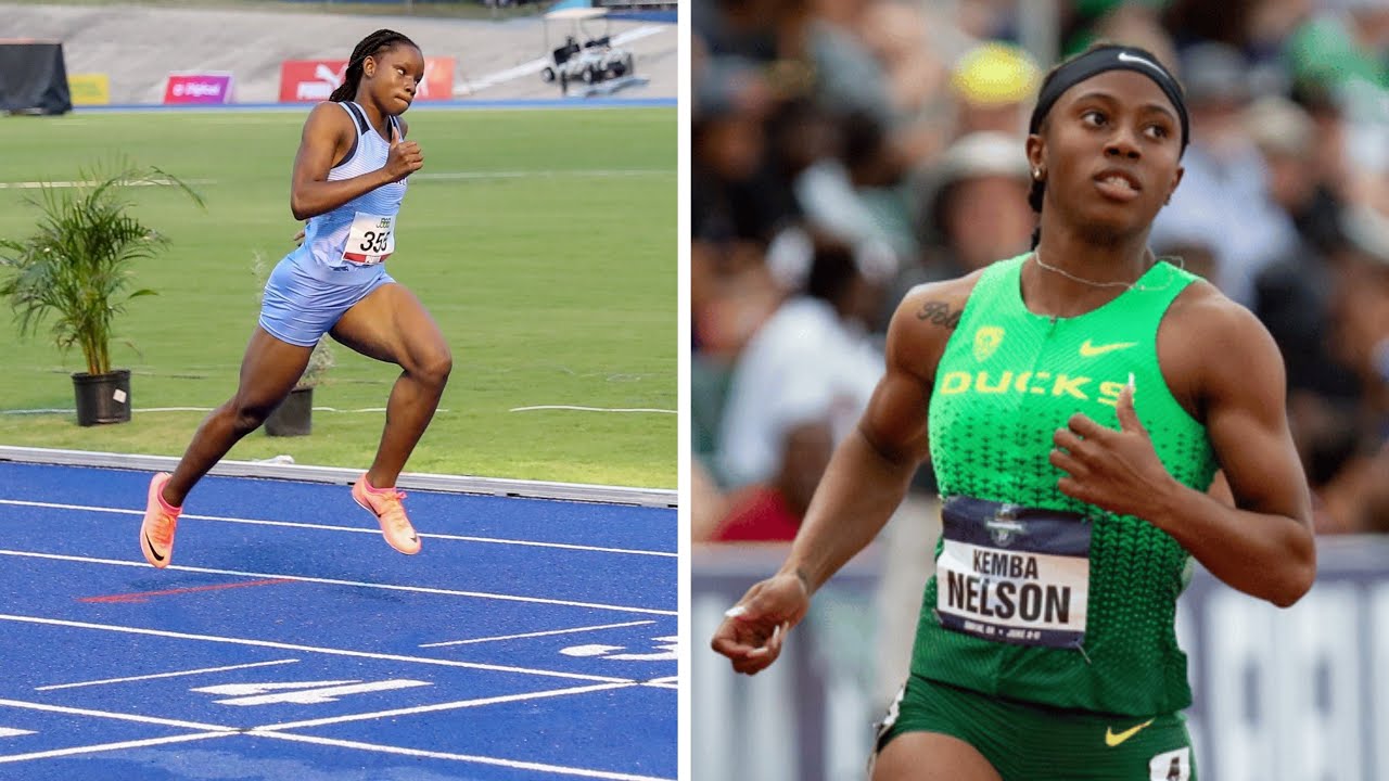 Kemba Nelson & Tia Clayton GOT DESTROYED IN 60m FINAL GIBSON RELAY