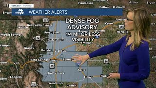 Dense fog for Denver tonight, much warmer weather ahead