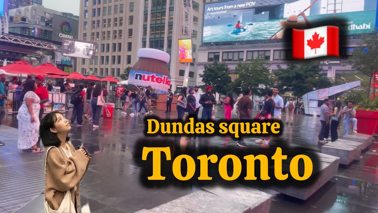 Canada Toronto Downtown 4 K 🇨🇦 walking tour Yonge Street and Dundas ...