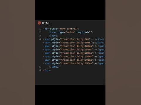 input animation with HTML5 and CSS3 || input label animation css3 ...