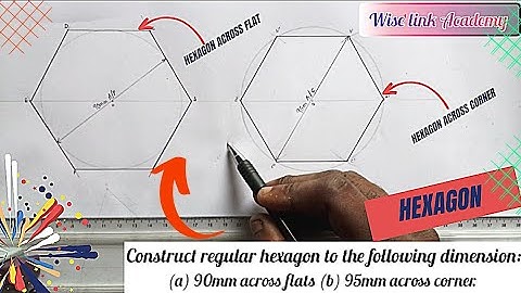 HEXAGON ACROSS CORNER AND ACROSS FLAT(TECHNICAL DRAWING)