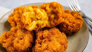 Fried MAC and CHEESE BITES | The perfect handheld appetizer for KIDS and KIDS at HEART