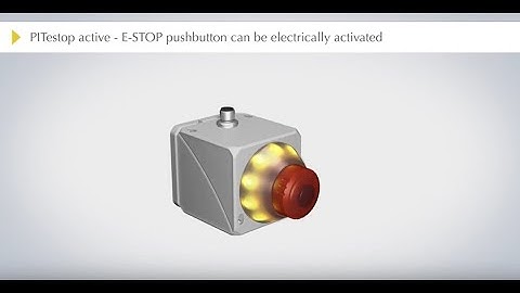 PITestop active: Electrically activated E-STOP pushbutton