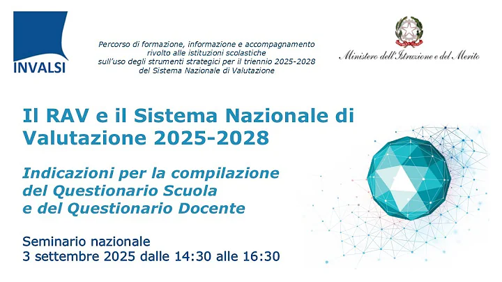 Il RAV e il Sistema Nazionale di Valutazione 2025-2028: Questionari Scuola e Docente 03/09/2025