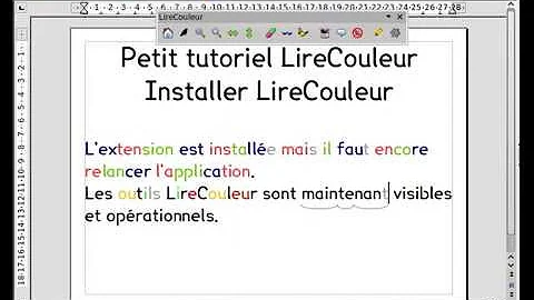 Comment installer Lire couleur sur Open Office ?