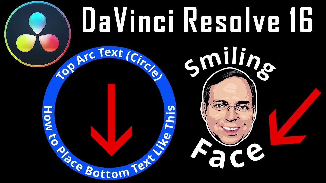 How to Place Bottom Circle Text : DaVinci Resolve 16 - YouTube