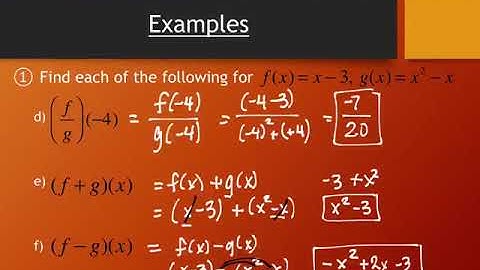 2.4 Operations with Functions