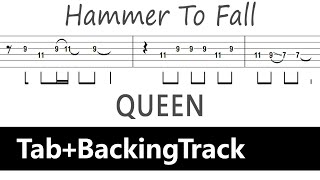 Queen - Hammer To Fall / Guitar Tab+BackingTrack