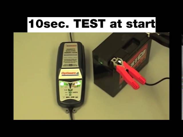 TecMate OptiMate 4 Dual Program 9-step 12V 1A Battery Charger TM341