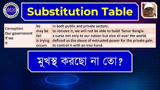 How to make sentences from substitution table | Bangla
